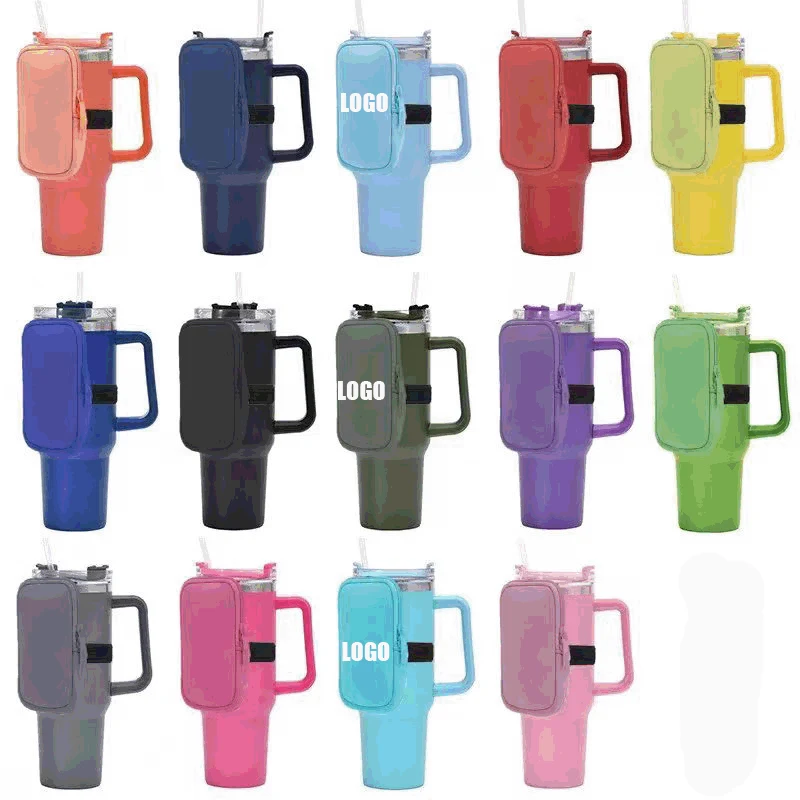 Water Bottle Pouch For Gym Tumbler / Tumbler Bag with Zipper Pocket 1
