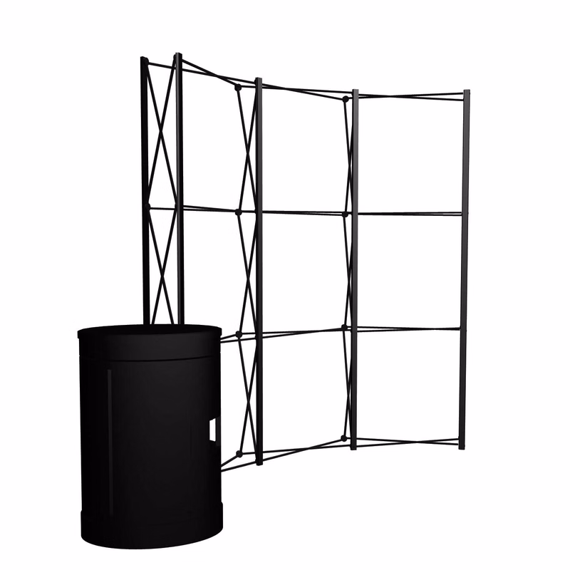 8' Curved ARISE  Floor Display Hardware