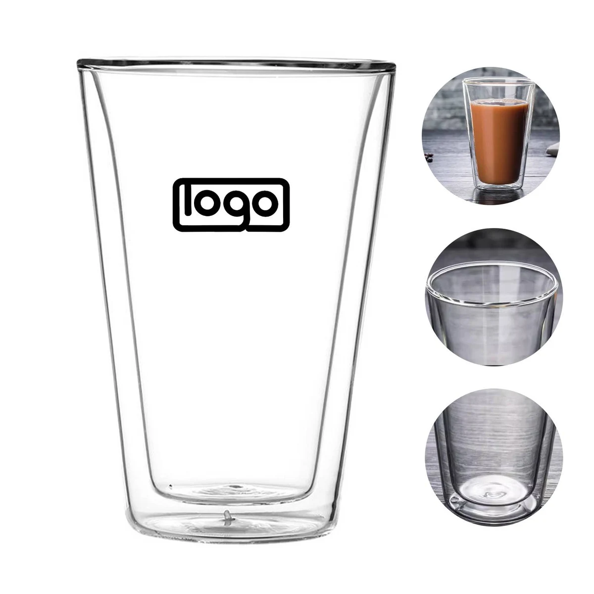 13.5oz Insulated Double Wall Glass 1