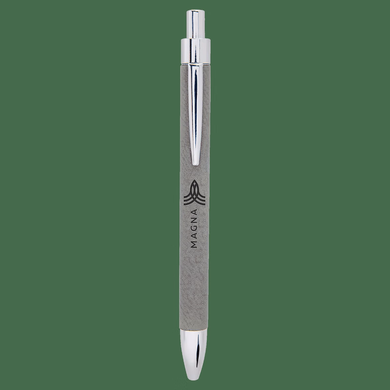 Gray Leatherette Pen