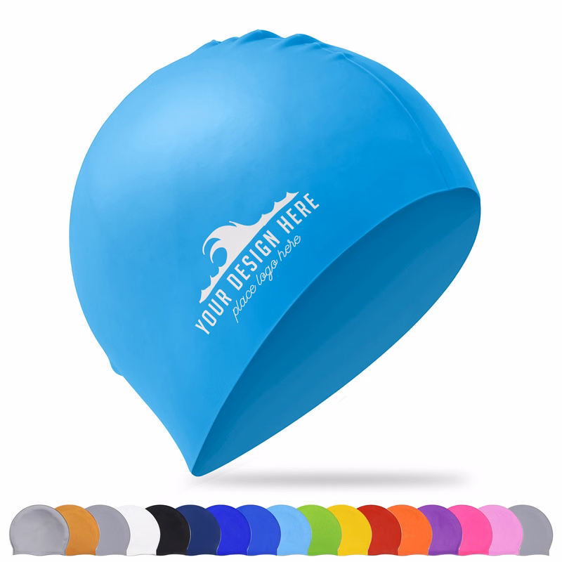 Silicone Swim Cap ?C Waterproof, Ear Protection, 16 Colors