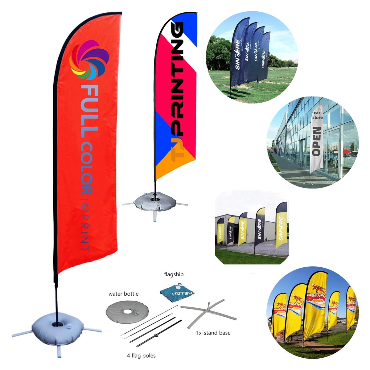 MOQ 5pcs Promotional Polyester Flag 1