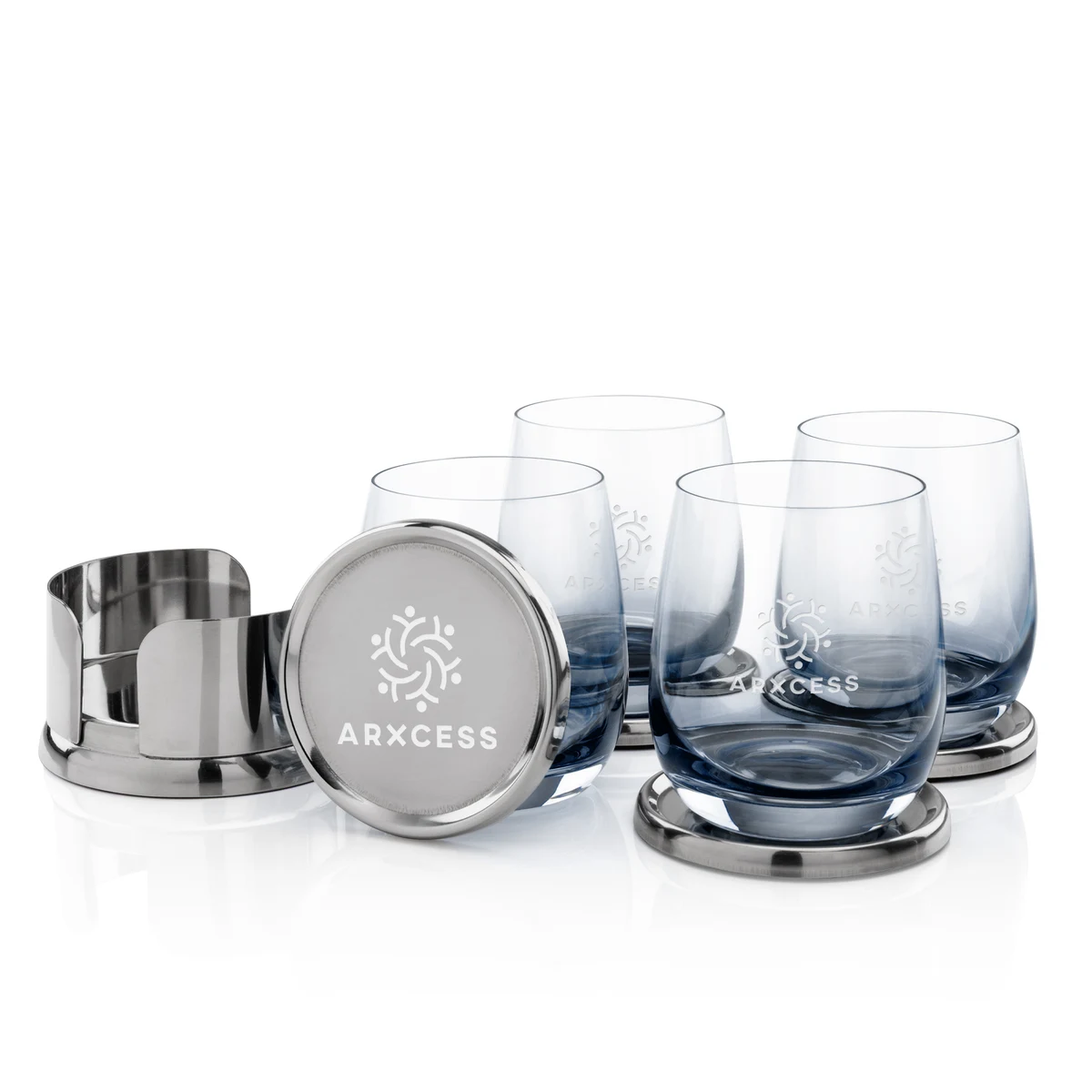 Baldoni Coasters & Soudan On-the-Rocks Set - Smoke 1