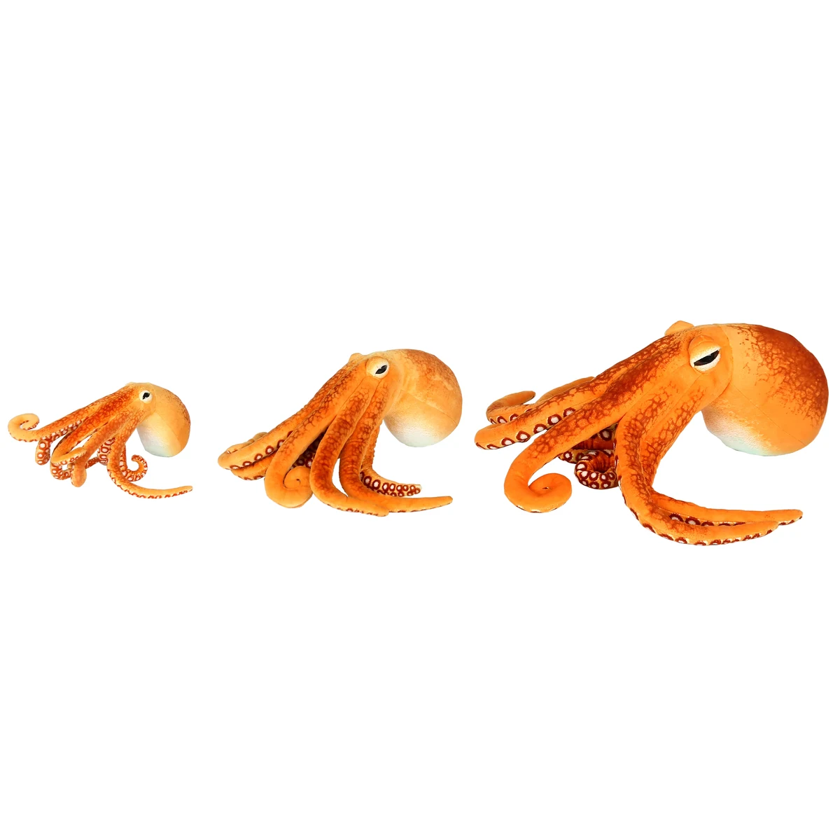 Orange Octopus 3 sizes 1