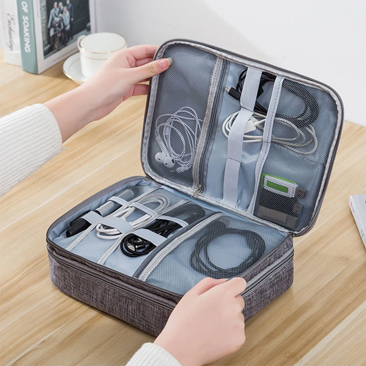 Electronic Cable Organizer Storage Bag 1