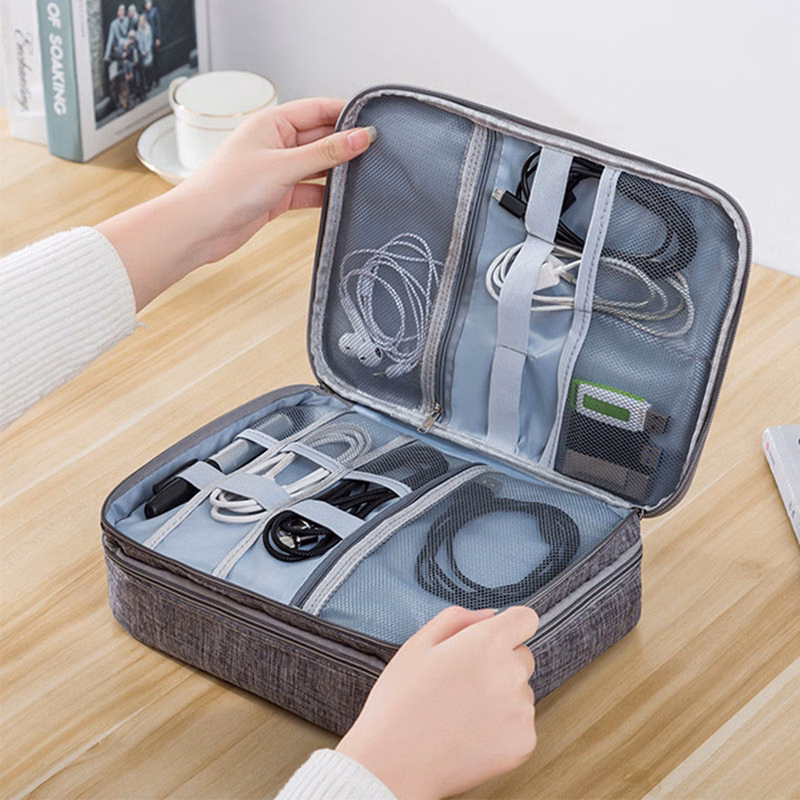Electronic Cable Organizer Storage Bag