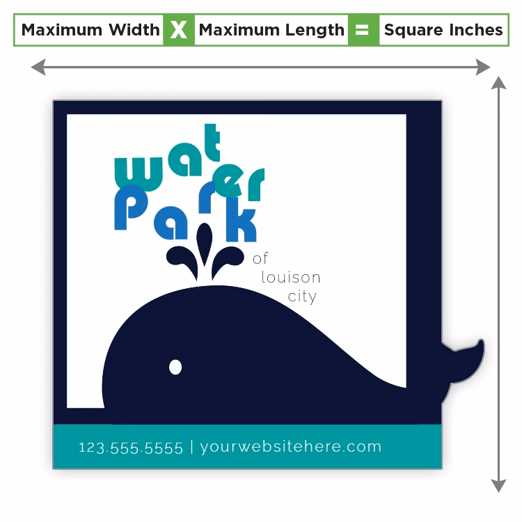 Custom Shape Magnet - 8 to 9.99 Square Inches - 20 Mil.
