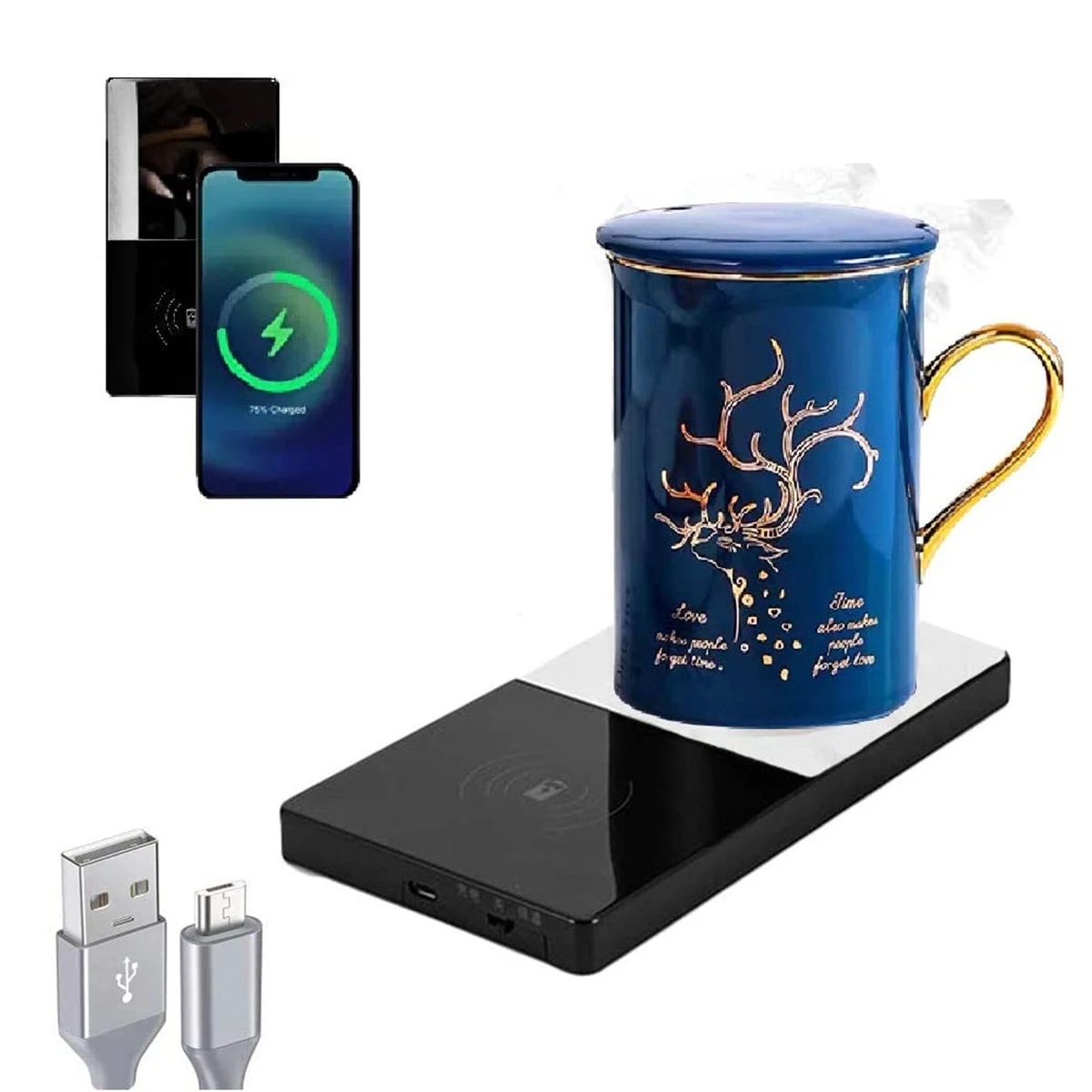 Mug Warmer Wireless Charger 3 in 1 1