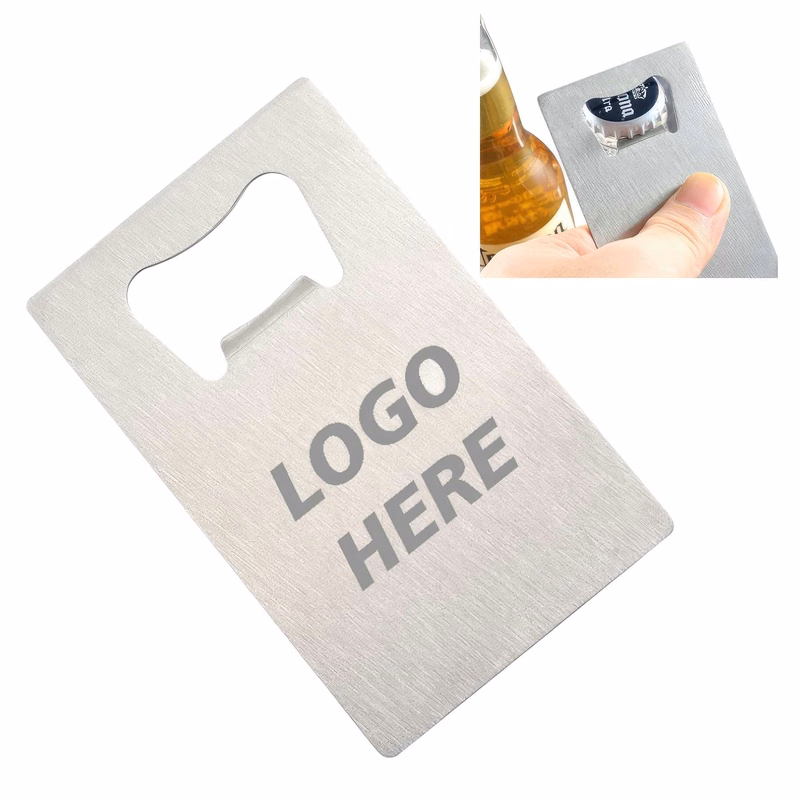 Custom Stainless Steel Credit Card Size Beer Bottle Opener