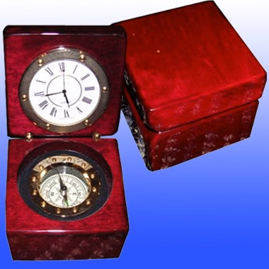 Captain's Clock and Compass Box