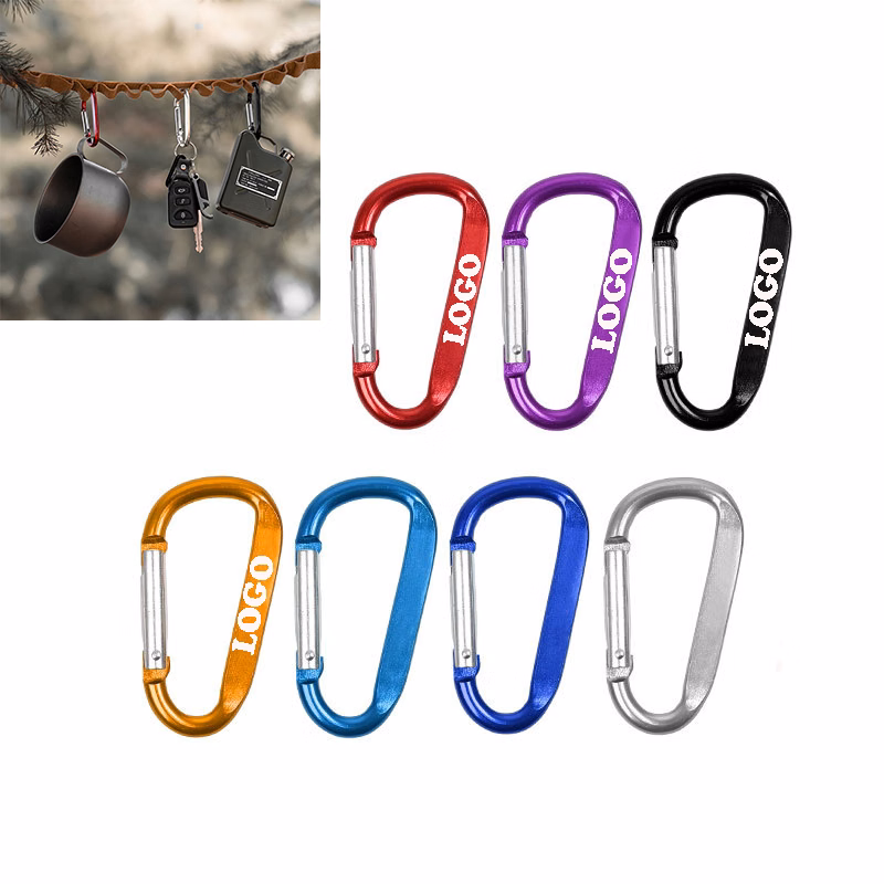 Aluminum D Ring Carabiners Spring Clips Hook