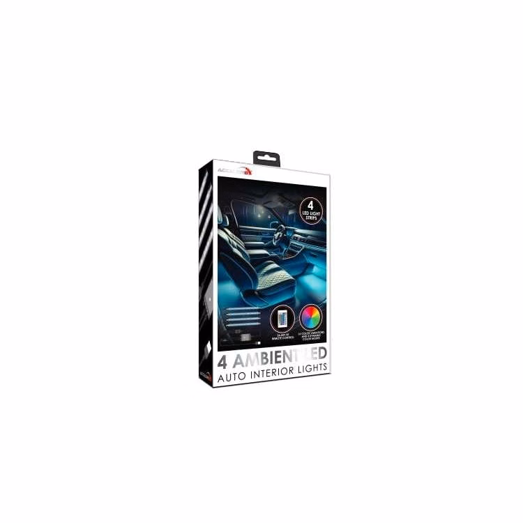 4x Auto LED Light Strips w/ Remote Control