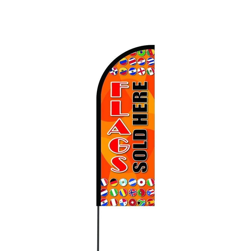 Flags Sold Here Flag Kit 14' Feet Feather Flag Sign Outdoor Banner 1