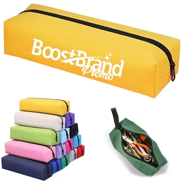 Custom Zippered Pencil Case with 11 Color Options — Student & Office Organizer 1