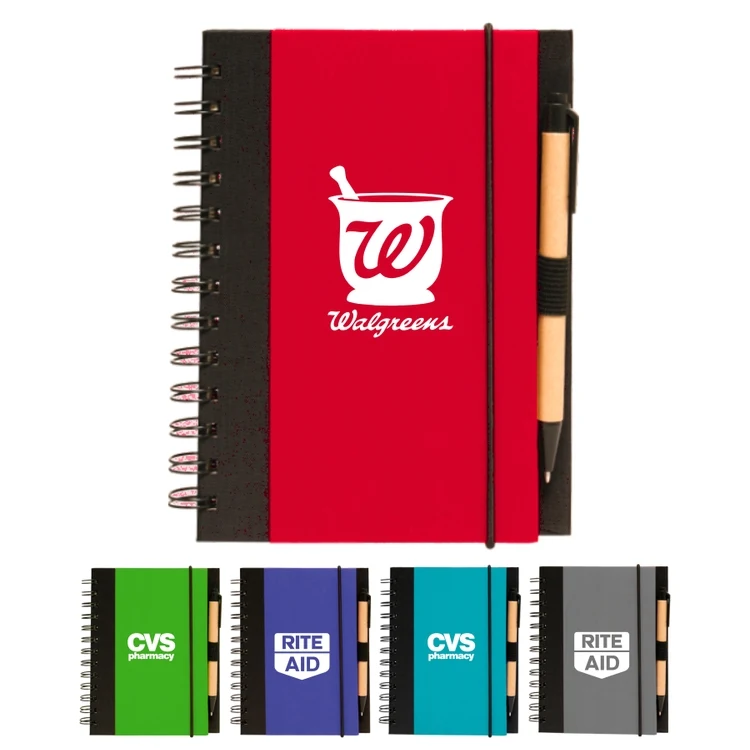 Eco Spiral Notebook Journal w/Pen 1