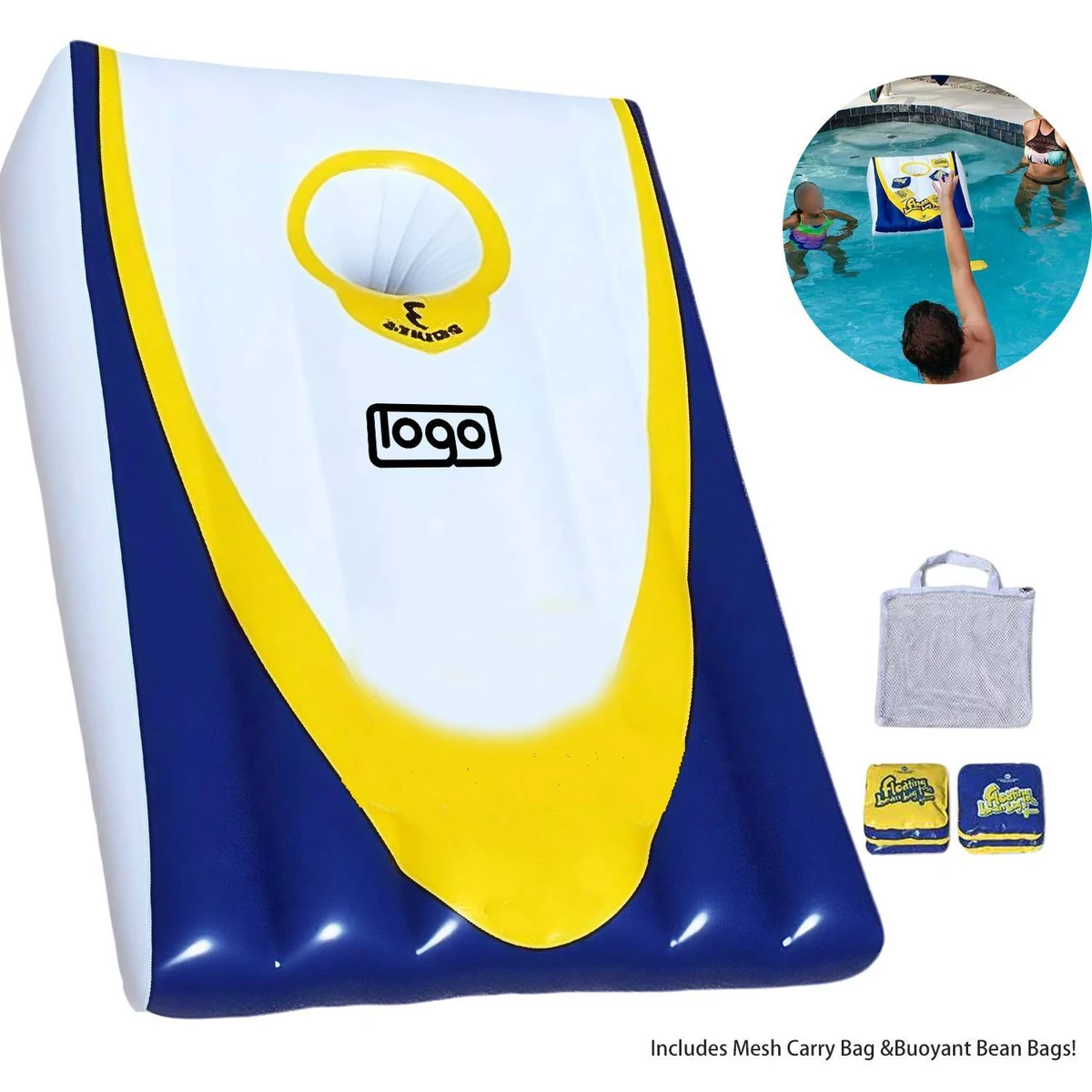 Plastic Inflatable Cornhole Game Set Floating Pool Toy 1