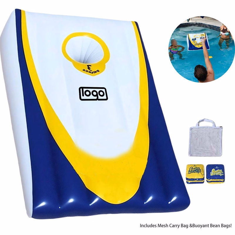 Plastic Inflatable Cornhole Game Set Floating Pool Toy