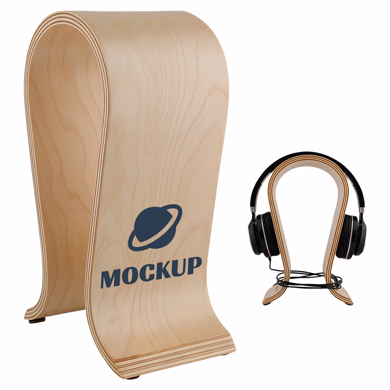 Wood Desk Gaming Headset Stand