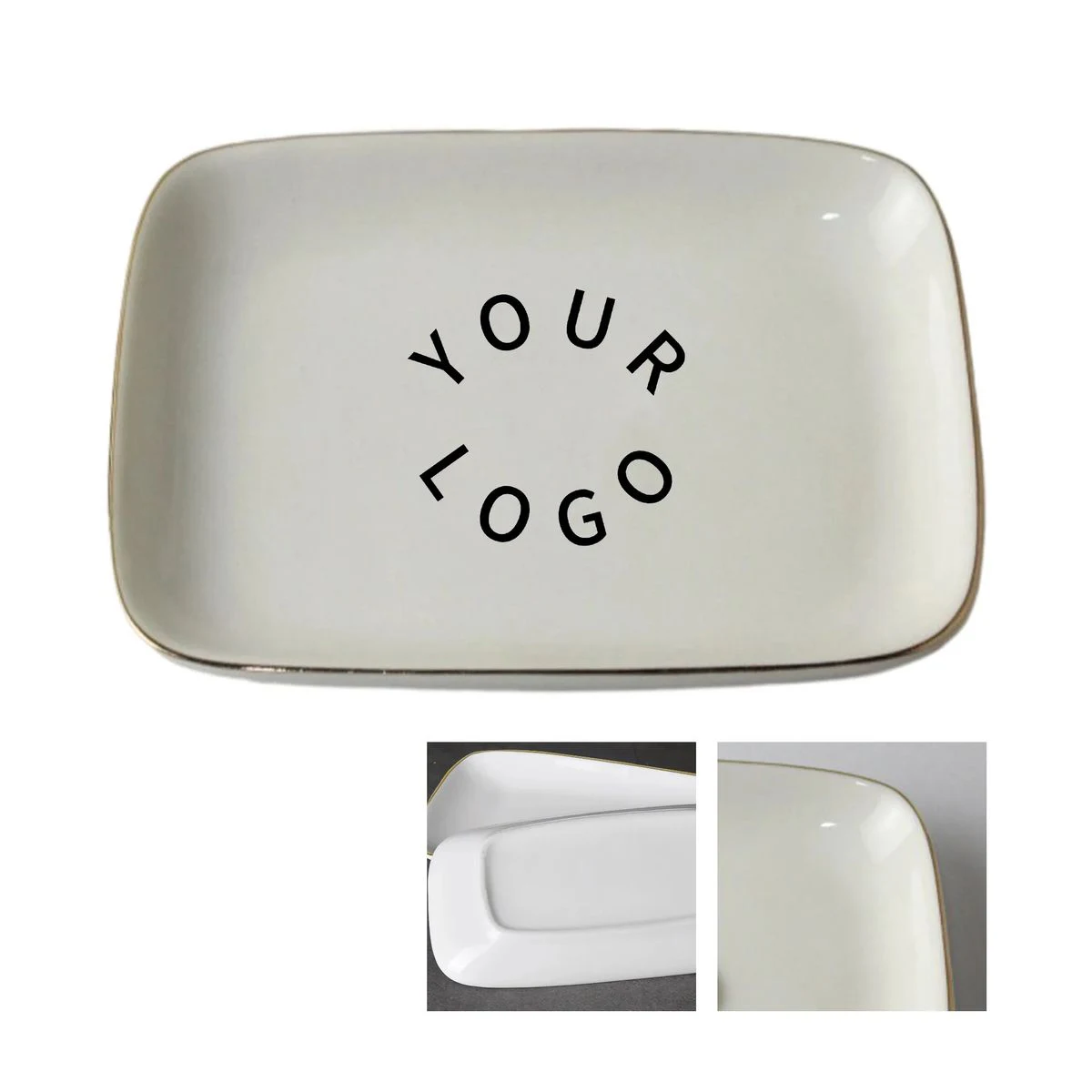 Square Ceramic Ring Holder Tray 1