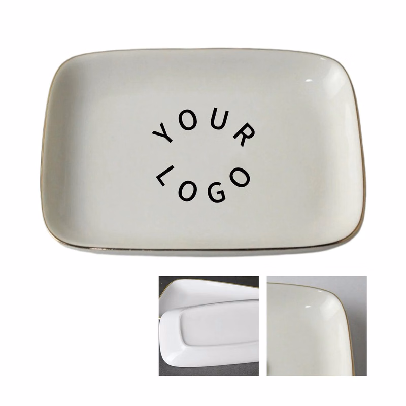 Square Ceramic Ring Holder Tray