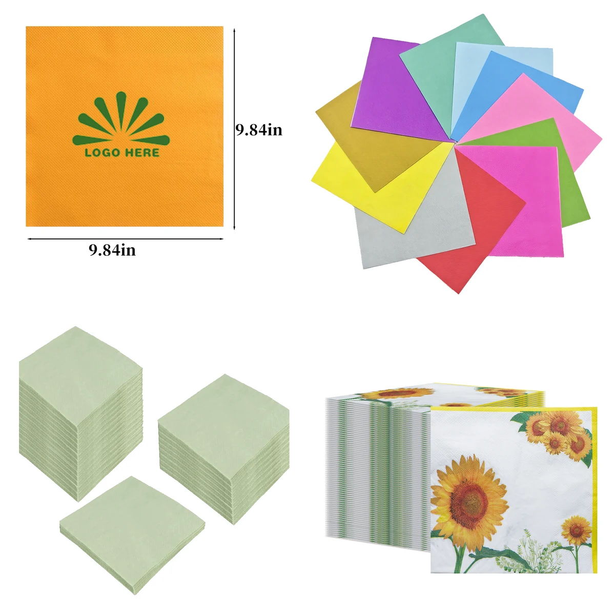 Custom Printed Solid Color Disposable Dinner Napkins 1