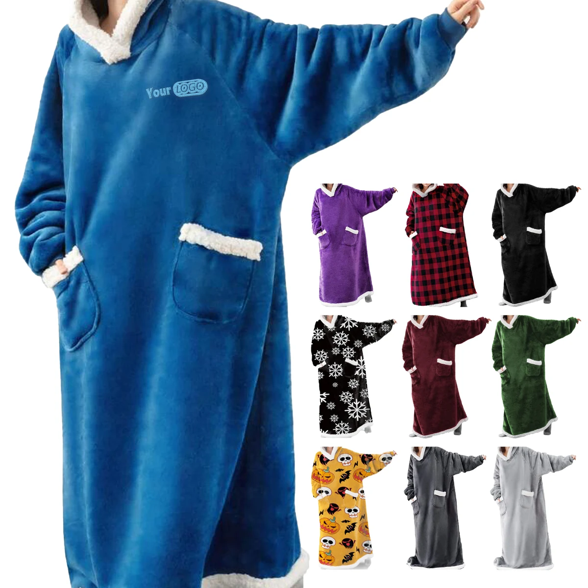 Polyester Winter Extended And Thickened Lazy Blanket 1