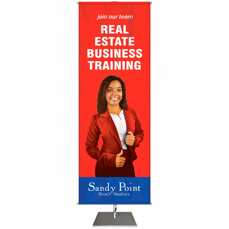 23" x 65" Banner Display Stand with Premium Display Polyester Banner
