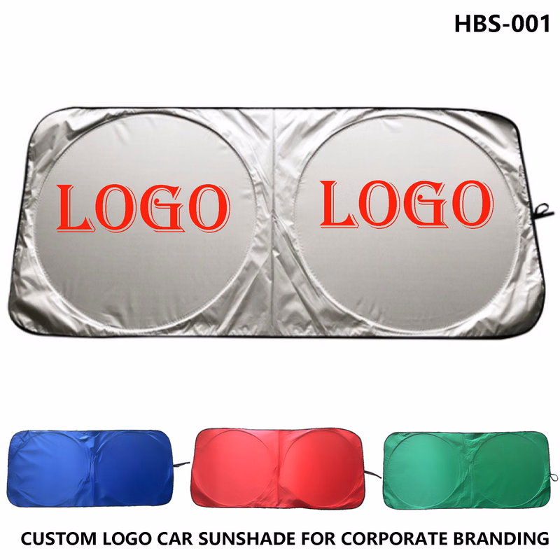 Custom Logo Car Sunshade - Silver Coated Window Cover