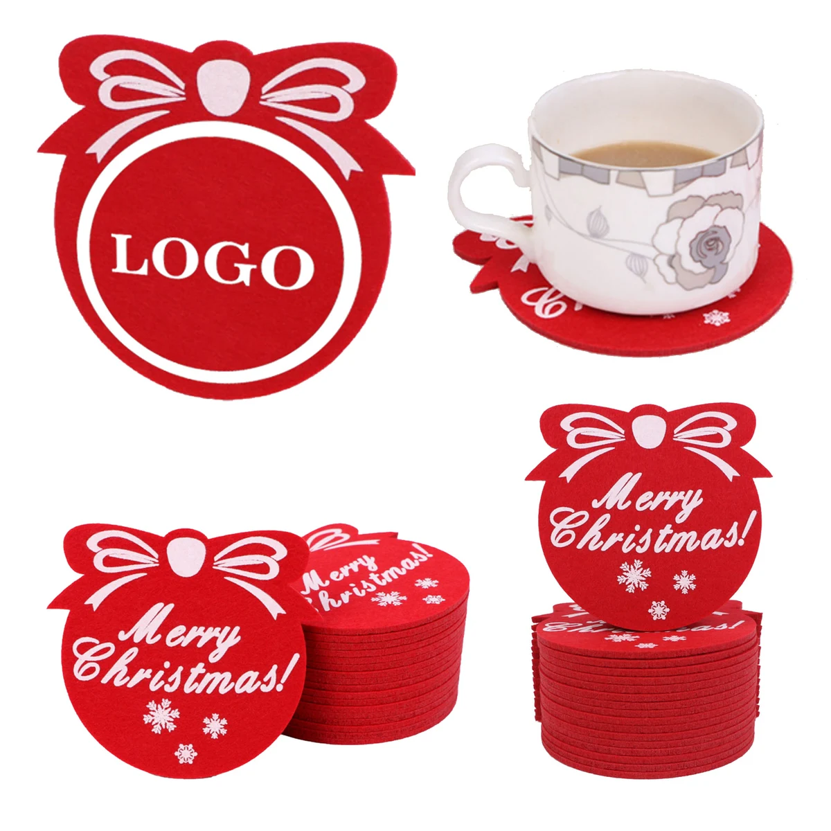 Christmas Felt Coasters 1