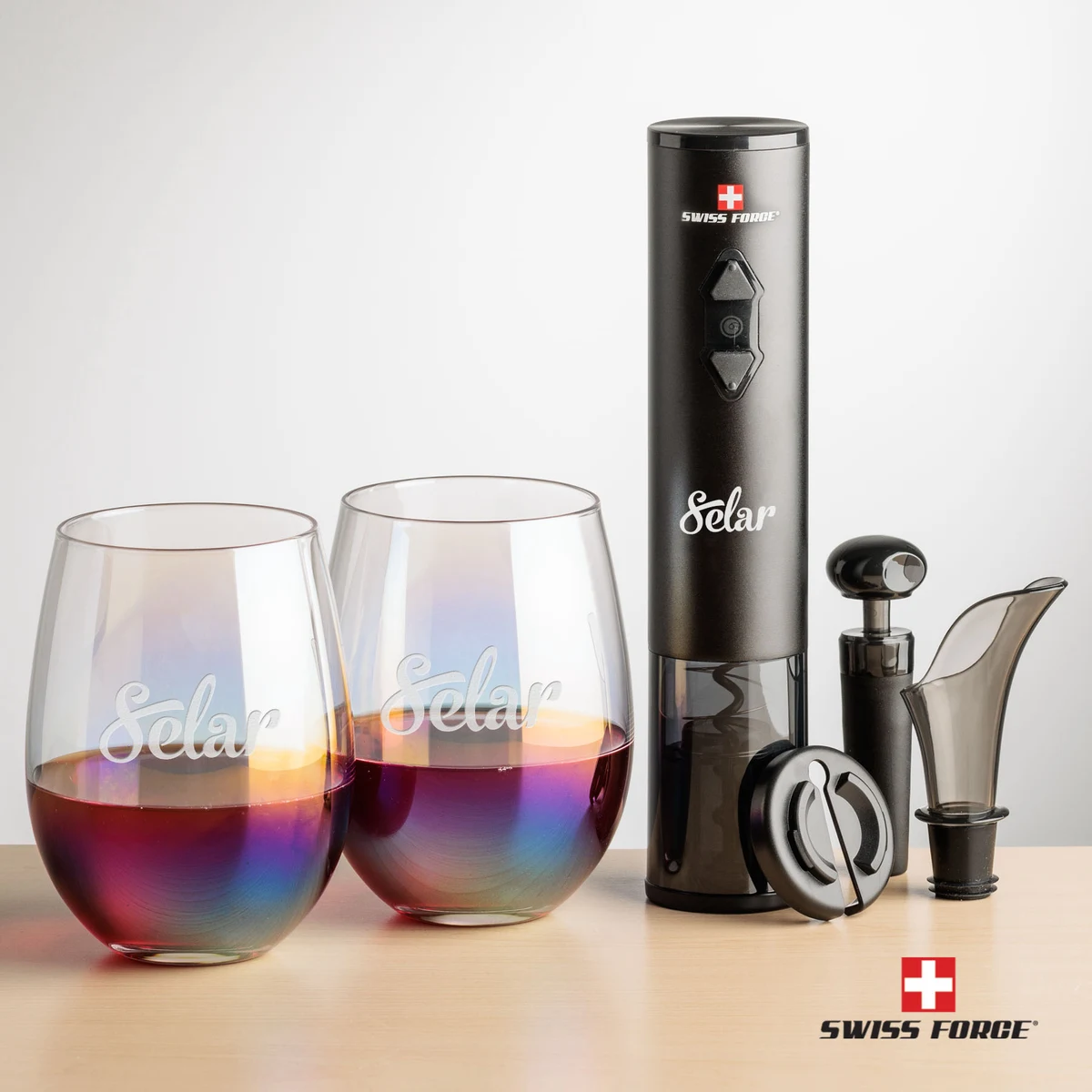 Swiss Force® Opener Set & Miami Stemless Wine 1