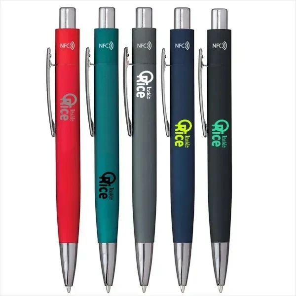 Custom 5.5" NFC Metal Ballpoint Pen with Velvet Finish — Smart Networking Tech Giveaway 1