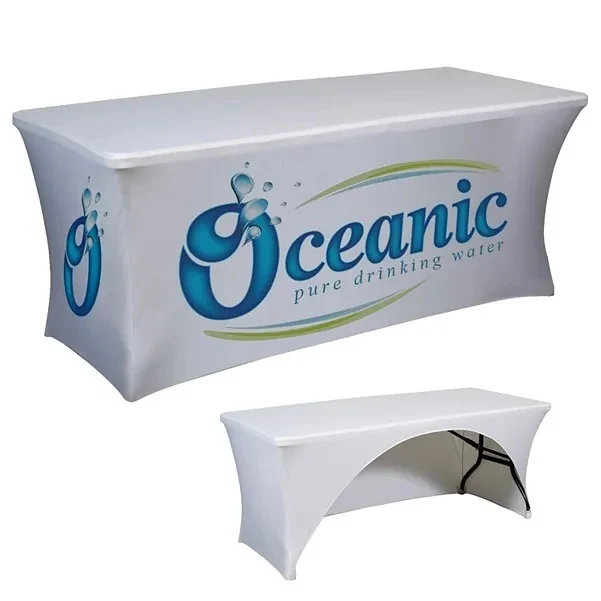 6' Premium Stretch 3-Sided Table Cloth 1