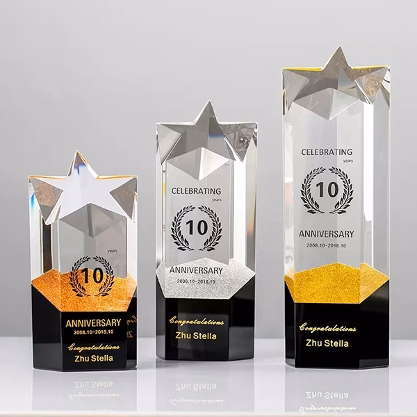 Crystal strar cube awards
