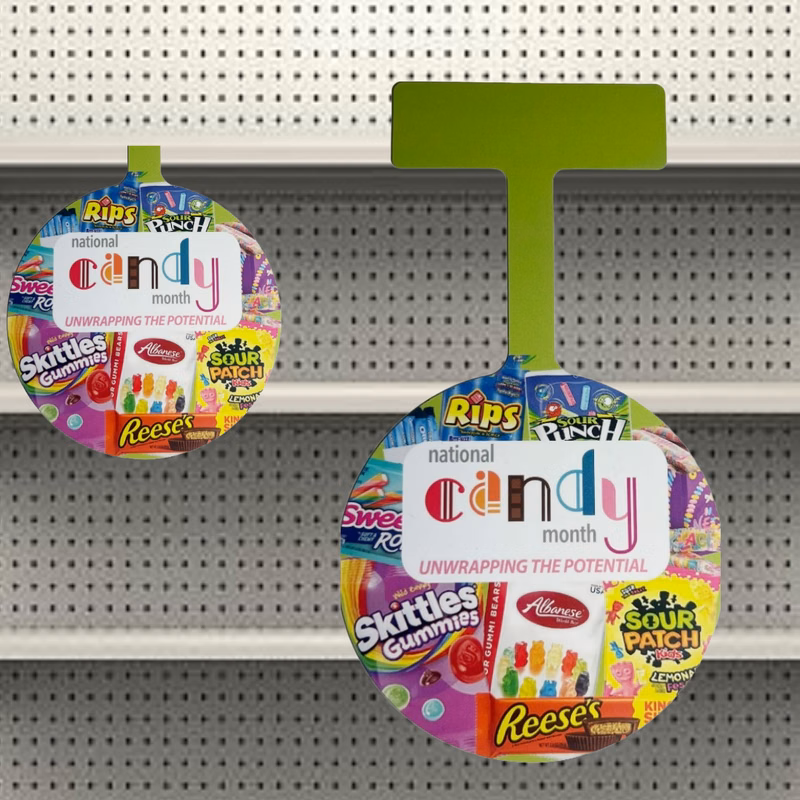 Vinyl Shelf Talker (4"x7.25") Round