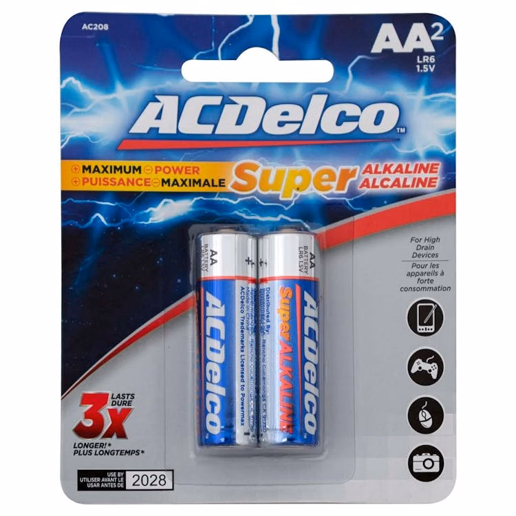 ACDelco AA Alkaline Batteries - 2 Pack
