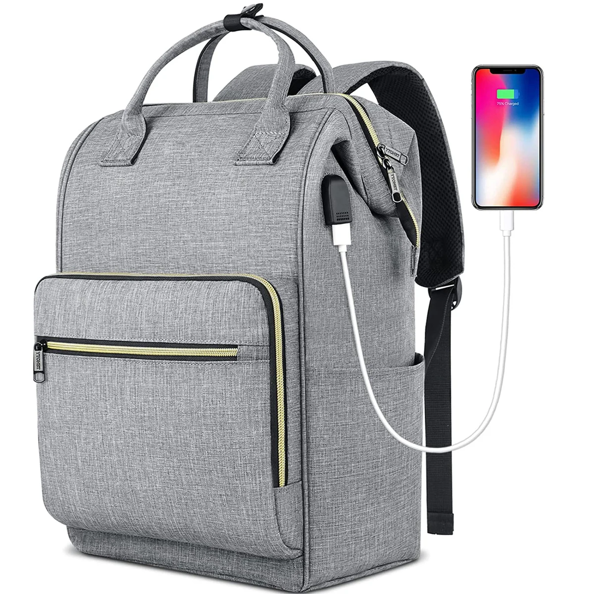 Travel Backpack Purse for 15.6 Inch Laptop with USB Charging Port 1