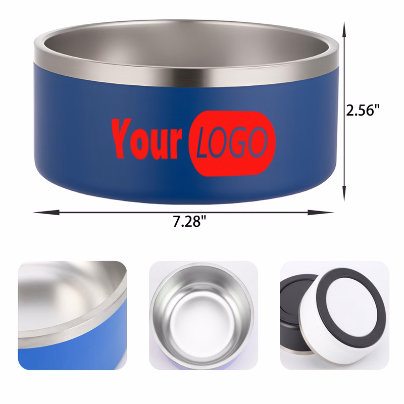 MOQ 50 PCS Durable 42 OZ Stainless Steel Pet Dog Bowl