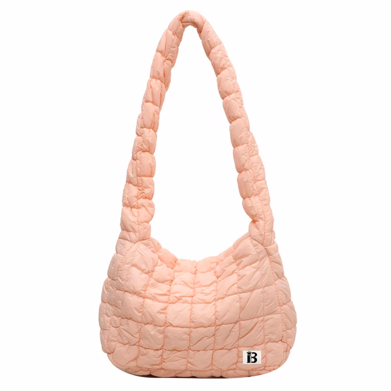 Nylon folded cloud tote bag