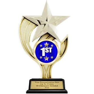 Trophy: 7", Slant Base, Holder, Action Matrix Myla 1