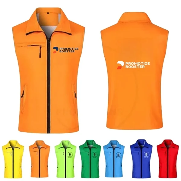 Polyester Work Vest With Mesh Lining 1