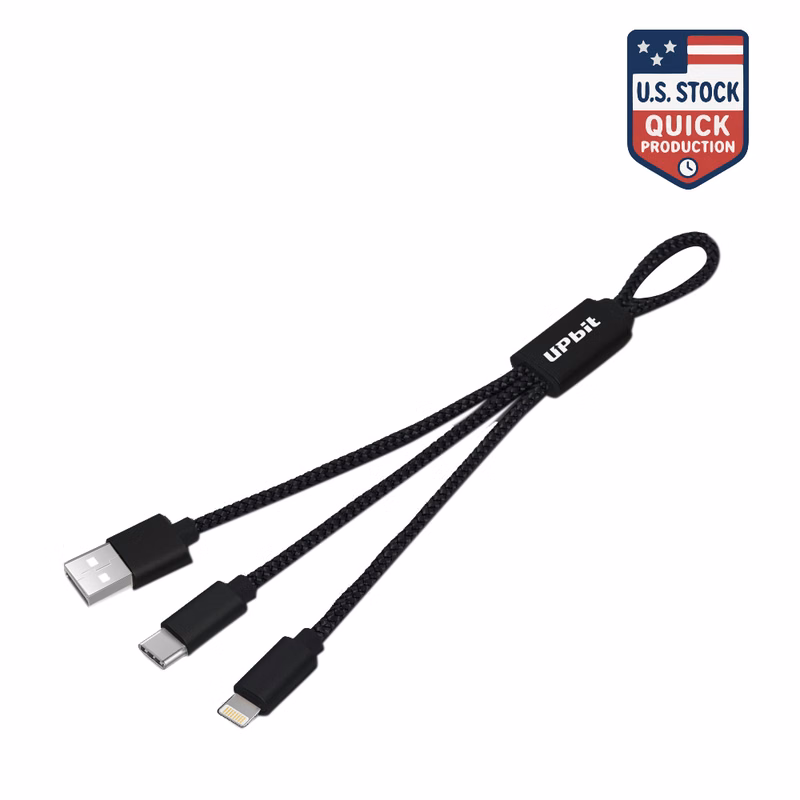 3-in-1 Charging Cable with Light-Up Logo