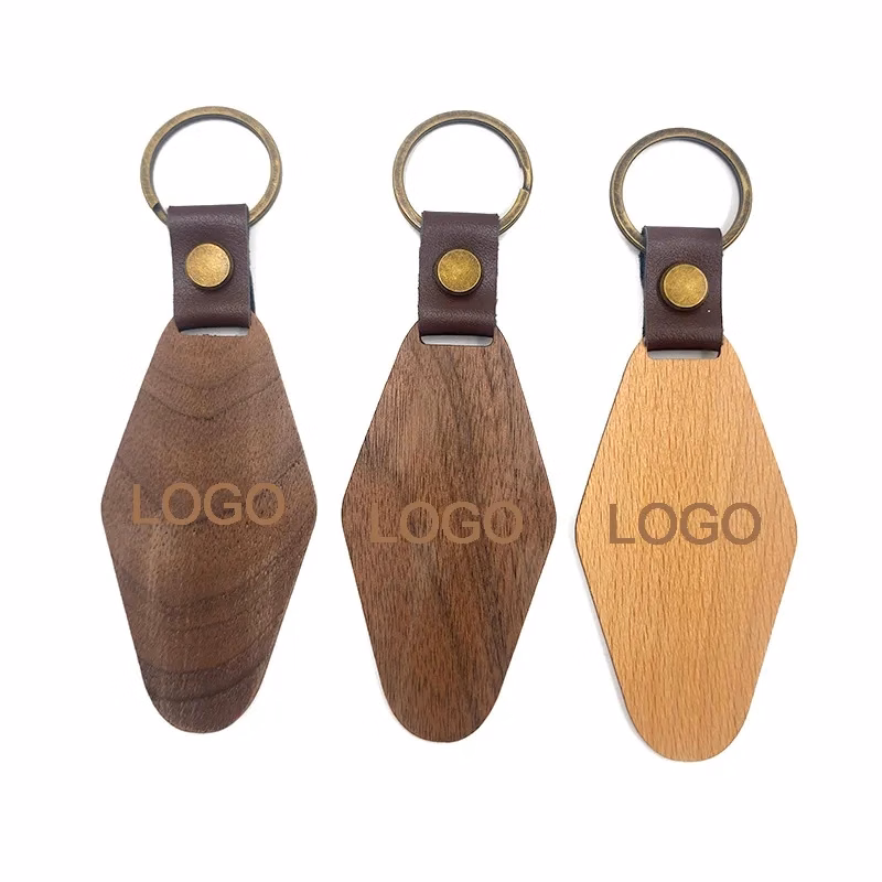 Personalised Vintage Wood Keychain