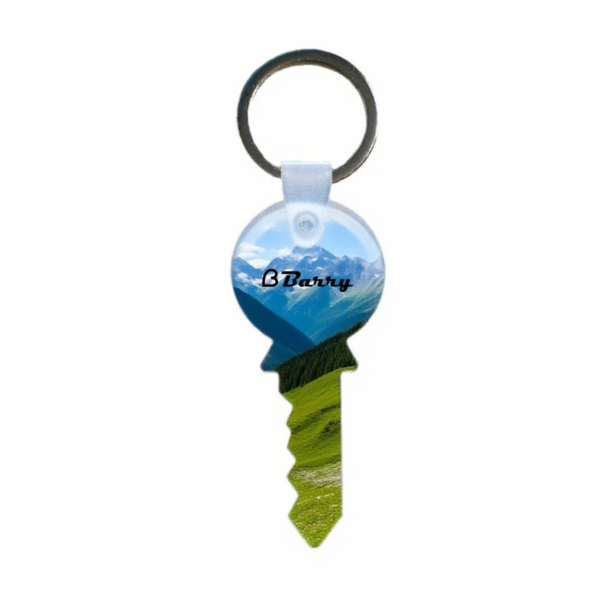 Custom Acrylic Key Shaped Keychain 1