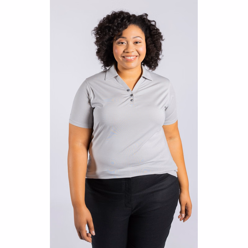 OOBE Women's Charley Striped Performance Polo