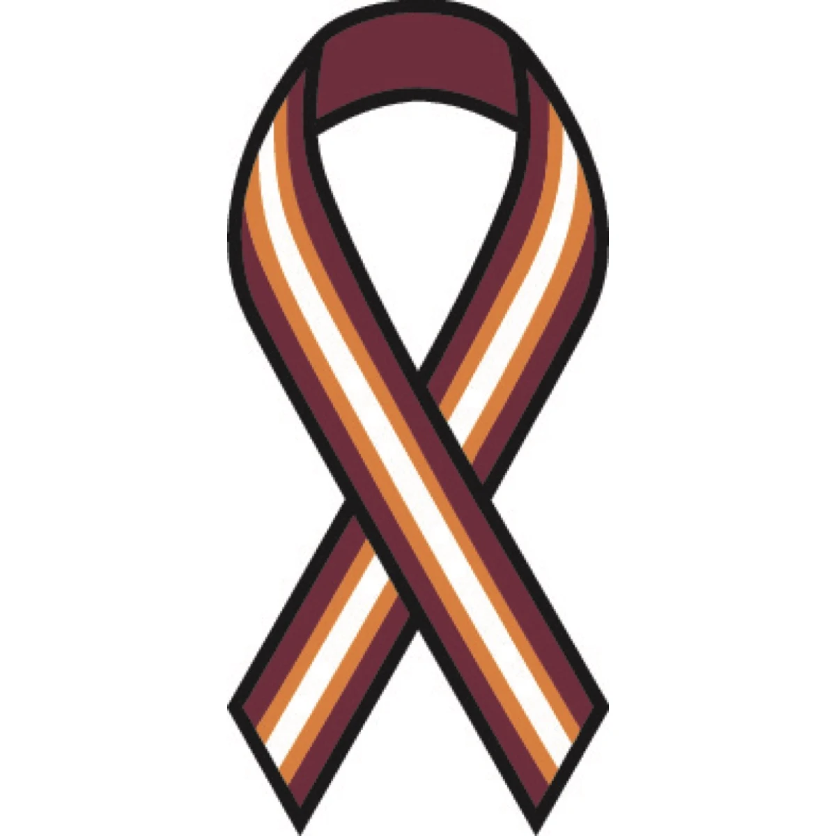 Waterless Peel and Stick Tattoo Awareness Ribbon (1.75"x1") 1