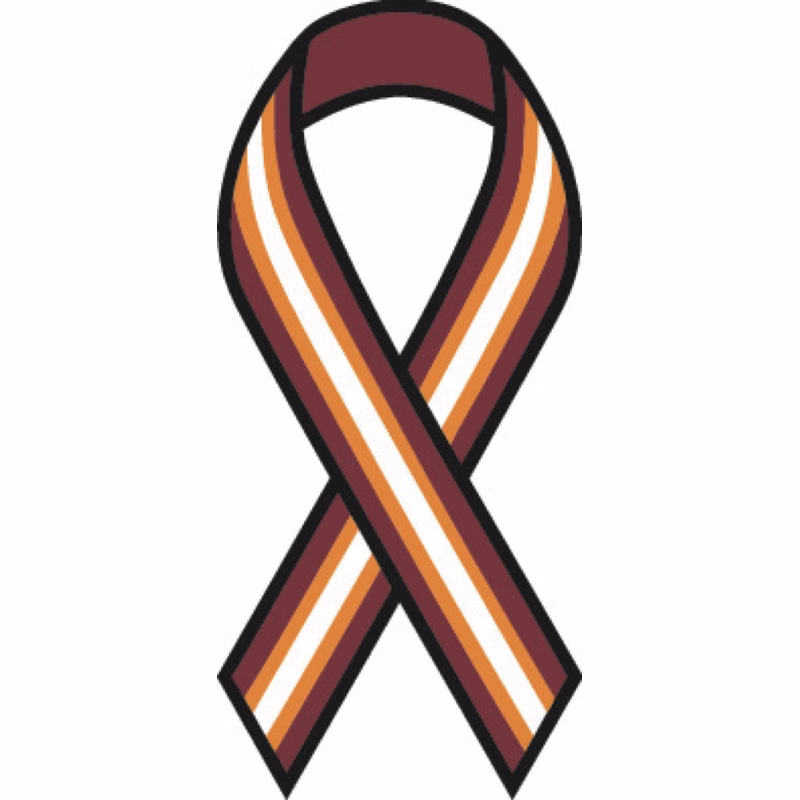 Waterless Peel and Stick Tattoo Awareness Ribbon (1.75"x1")