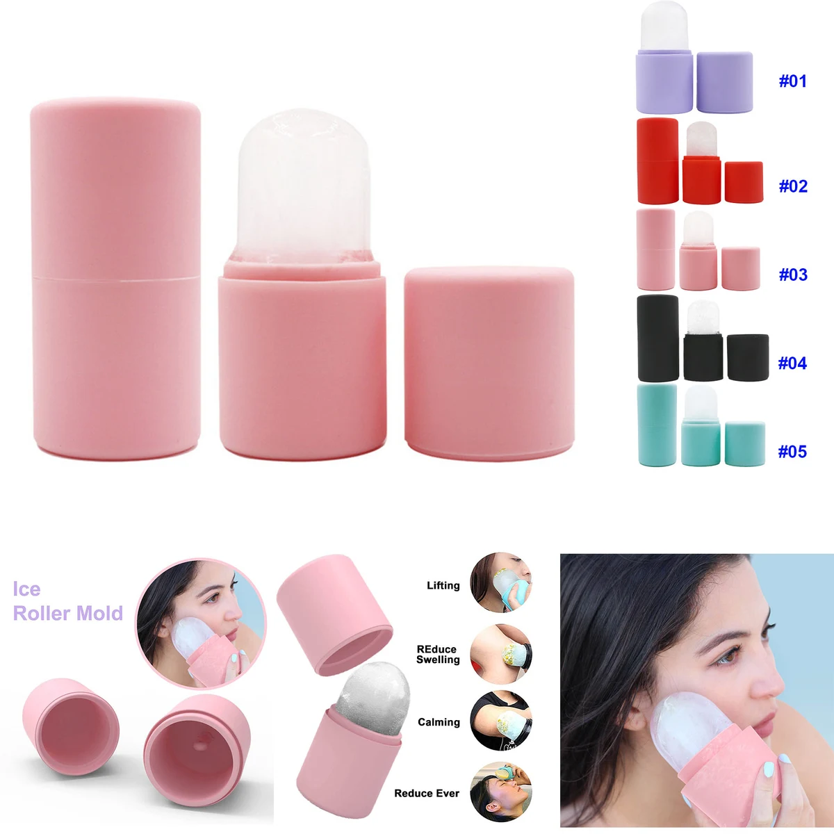Ice Cube Tray Rolling Facial Roller 1