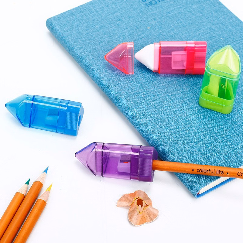 Triangle Pencil Sharpener with Eraser
