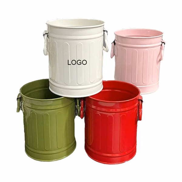 Custom 4.53 Inch Iron Pen Container Pencil Cup — Retro Desktop Organizer