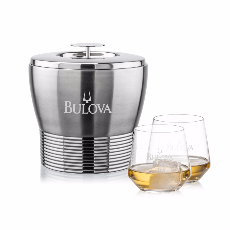 Genoa Ice Bucket & Tucson On-the-Rocks Set